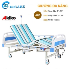 Giường Bệnh Nhân AKIKO A83 - Giường Y Tế 3 Tay Quay New