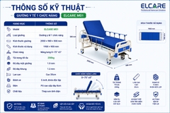 Giường Y Tế 1 Chức Năng ELCARE M01 – Giải Pháp Chăm Sóc Người Bệnh Tại Nhà An Toàn, Tiện Lợi