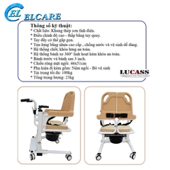 Xe di chuyển bệnh nhân sử dụng tay quay Lucass D-100