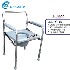 Ghế bô vệ sinh không bánh xe mặt nhựa Lucass G26