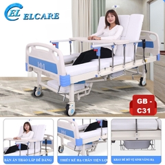 Giường Bệnh Nhân Lucass GB-C31 - Giường Y Tế 4 Tay Quay