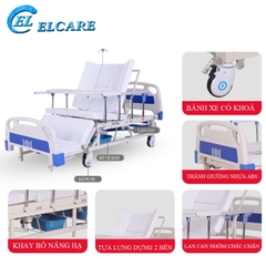Giường Bệnh Nhân Lucass GB-C41 - Giường Y Tế 4 Tay Quay New