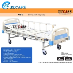 Giường Bệnh Nhân Lucass GB2 - Giường Y Tế 2 tay Quay New