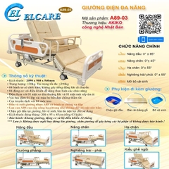Giường Bệnh Nhân AKIKO A89-03 - Giường Điện Đa Năng New
