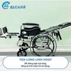Xe Lăn Đa Năng Lucass X67 Có Bô, Ngả Nằm Khung Sắt Sơn