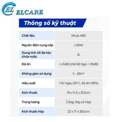 Máy Hút Ẩm Không Khí Thông Minh 3L Oromi YP2118