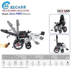 Xe lăn điện ngả lưng LUCASS JAZZ S803 (có Remote)