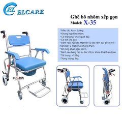 Ghế Bô Khung Nhôm Có Bánh Xe Lucass X-35
