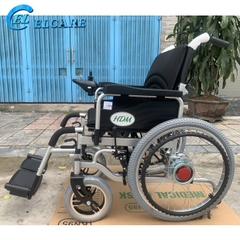 Xe Lăn Điện Tiêu chuẩn HDM  W66011 bánh tăm , có vành lăn tay