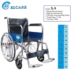 Xe Lăn Tay Tiêu Chuẩn Lucass X9 New