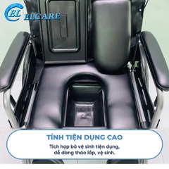 Xe Lăn Đa Năng Lucass X67 Có Bô, Ngả Nằm Khung Sắt Sơn