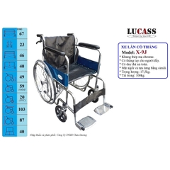 Xe Lăn Tay Tiêu Chuẩn Lucass X9 - X9J