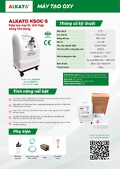 Máy Tạo Oxy Alkato 5 Lít KSOC5- Máy Tạo Oxy 5 lit/ Phút New