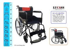 Xe lăn Lucass X75/X75J có phanh, gấp gọn tiện lợi