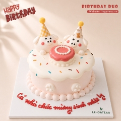 Bánh Birthday Duo – Đôi Cún Hạnh Phúc