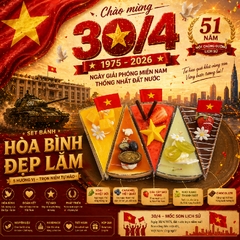 Set bánh hòa bình đẹp lắm