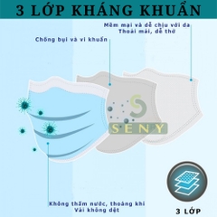 Khẩu trang y tế cho bé An Tâm chống bụi mịn kháng khuẩn hộp 50 tiết cute cho bé từ 5 - 12 tuổi