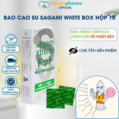 Bao cao su có gai siêu mỏng Sagami White Box tăng cảm giác chân thật, chất lượng cao cấp từ Nhật Bản bảo đảm an toàn giá rẻ