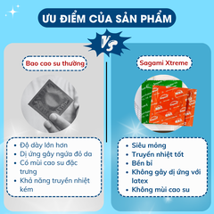 Bao cao su siêu mỏng Xtreme tăng cảm giác chân thật, chất lượng cao cấp từ Nhật Bản, bcs Sagami bảo đảm an toàn giá rẻ
