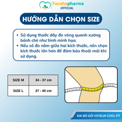 Đai bó gối thể thao Vantelin Cool Fit mềm mại, co giãn tốt giúp bảo vệ đầu gối - MADE IN JAPAN