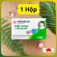 Khẩu trang y tế 4 lớp kháng khuẩn Khánh An 50 cái/hộp
