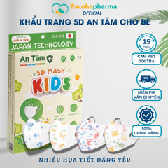 Khẩu trang Trẻ em 5D Mask Bé 1 đến 8 tuổi kháng khuẩn chống tia UV bảo vệ làn da bé