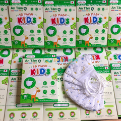 Khẩu trang Trẻ em 5D Mask Bé 1 đến 8 tuổi kháng khuẩn chống tia UV bảo vệ làn da bé