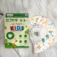 Khẩu trang Trẻ em 5D Mask Bé 1 đến 8 tuổi kháng khuẩn chống tia UV bảo vệ làn da bé