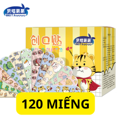 Băng keo cá nhân hình dễ thương chống thấm nước hộp 120 miếng