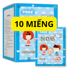 Băng keo cá nhân trong suốt hộp 100 miếng, độ bám dính tốt, trang trí dễ thương