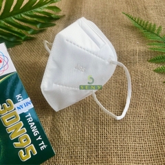 Khẩu trang y tế 4 lớp 3DN95 Khánh An hộp 10 cái khẩu trang trắng chống bụi mịn dành cho người lớn