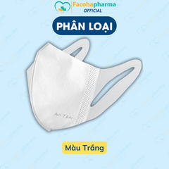Khẩu trang y tế 3D mask An Tâm hộp 50 cái khẩu trang chống bụi mịn thoáng khí dành cho người lớn