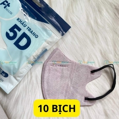 Khẩu trang 5D PT màu đen, trắng, hồng, xanh, xám hàng chính hãng