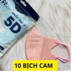 Khẩu trang 5D PT màu đen, trắng, hồng, xanh, xám hàng chính hãng
