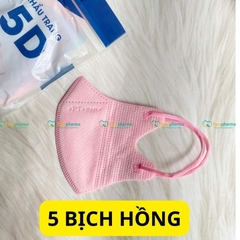 Khẩu trang 5D PT màu đen, trắng, hồng, xanh, xám hàng chính hãng