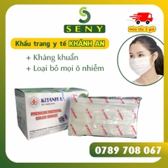 Khẩu trang y tế 4 lớp kháng khuẩn Khánh An 50 cái/hộp