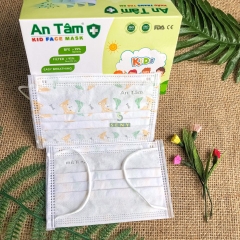 Khẩu trang y tế cho bé An Tâm chống bụi mịn kháng khuẩn hộp 50 tiết cute cho bé từ 5 - 12 tuổi