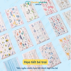 Khẩu trang y tế cho bé An Tâm chống bụi mịn kháng khuẩn hộp 50 tiết cute cho bé từ 5 - 12 tuổi