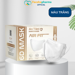 Khẩu trang 6D An Tâm kháng khuẩn người lớn thùng 100 cái