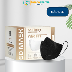 Khẩu trang 6D An Tâm kháng khuẩn người lớn thùng 100 cái