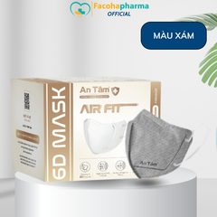Khẩu trang 6D An Tâm kháng khuẩn người lớn thùng 100 cái
