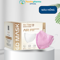 Khẩu trang 6D An Tâm kháng khuẩn người lớn thùng 100 cái