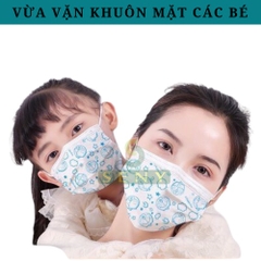 Khẩu trang y tế cho bé An Tâm chống bụi mịn kháng khuẩn hộp 50 tiết cute cho bé từ 5 - 12 tuổi
