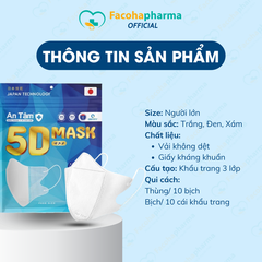 Khẩu trang 5D An Tâm giá tốt thùng 100 cái