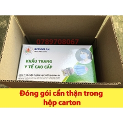 Khẩu trang y tế 4 lớp kháng khuẩn Khánh An 50 cái/hộp