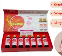 Nước uống trắng da Collagen 9X Plus 16000 cung cấp vitamin C nhau thai cừu giúp sáng da chống lão hóa mất ngủ chai 50ml