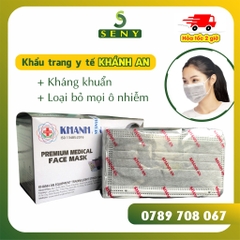 Khẩu trang y tế 4 lớp kháng khuẩn Khánh An 50 cái/hộp