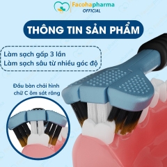 Bàn chải đánh răng 3 mặt OralGos lông mềm, an toàn cho nướu (set 2 cái)