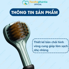 Bàn chải đánh răng 3 mặt OralGos lông mềm, an toàn cho nướu (set 2 cái)