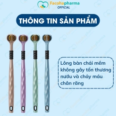 Bàn chải đánh răng 3 mặt OralGos lông mềm, an toàn cho nướu (set 2 cái)
